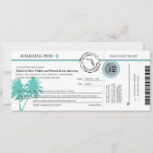 Florida Boarding Pass huwelijksuitnodiging Kaart (Voorkant)