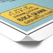 Florida Boca Grande Kaart Poster Afdrukken (Hoek)