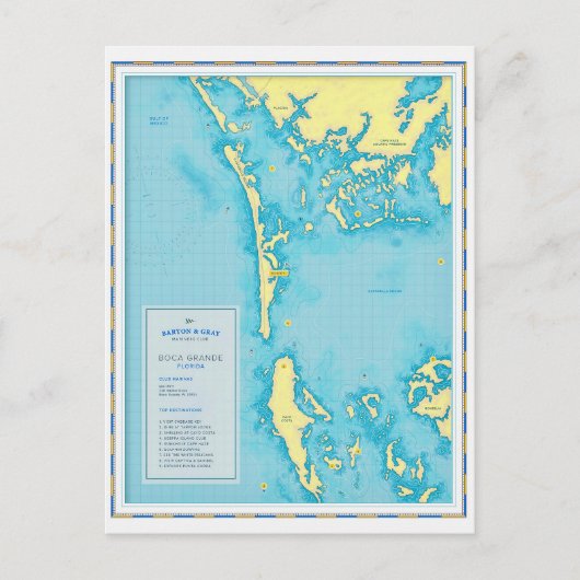  Florida - Boca Grande Marina Vintage Postcard Briefkaart (Voorkant)