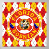 Florida Bosnian American Artwork Poster (Voorkant)