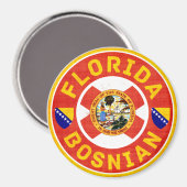 Florida Bosnian-Amerikaanse Fridge Magnet (Voorkant / Achterkant)