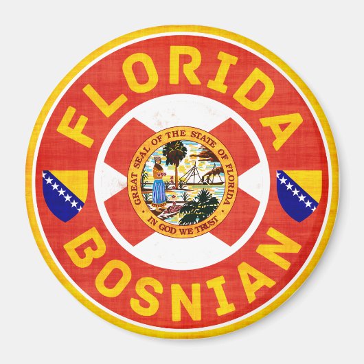 Florida Bosnian-Amerikaanse Fridge Magnet (Voorkant)