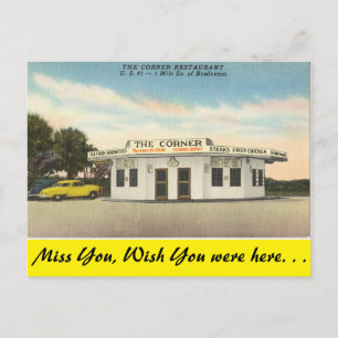 Florida, Bradenton, The Corner Restaurant Briefkaart