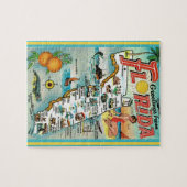 Florida Briefkaart Kaart 8x10 Jigsaw Puzzel (Horizontaal)