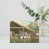 Florida  Briefkaart, "Packing Sinaasappels" Briefkaart (Staand voorkant)