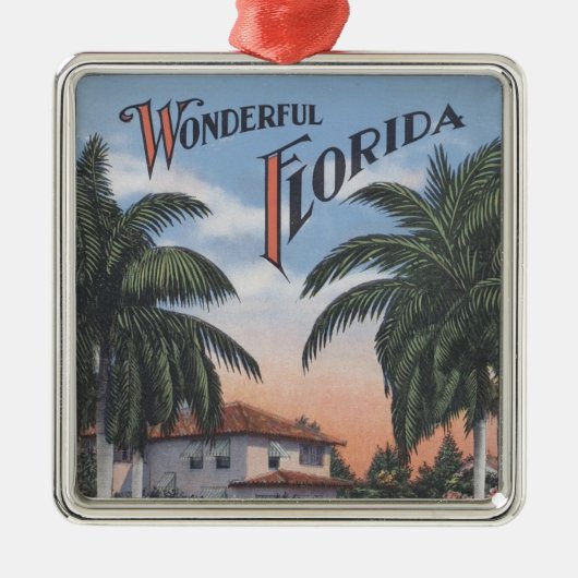  Florida Brochure Metalen Ornament (Voorkant)