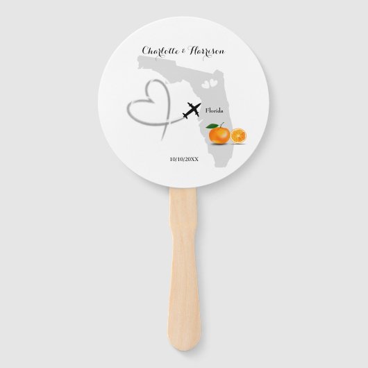 Florida bruiloft bestemming handwaaier (Voorkant)