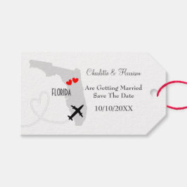 Florida bruiloft Bewaar de datum Cadeaulabel