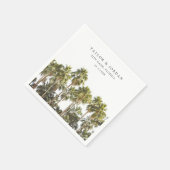 Florida bruiloft palmboom aangepaste foto servet (Hoek)