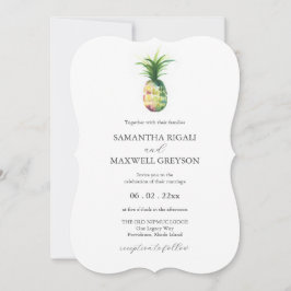 Florida bruiloft uitnodigingen Waterverf ananas