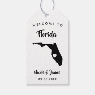 Florida bruiloft welkomsttas Labels, Cadeaulabel