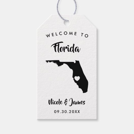 Florida bruiloft welkomsttas Labels, Cadeaulabel (Voorkant)
