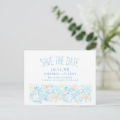Florida Budget Beach Wedding Save the Date Aankondigingskaart (Staand voorkant)