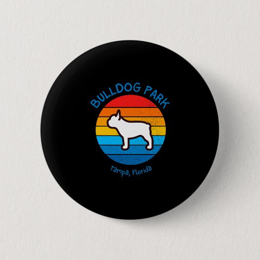 Florida Bulldog Park Ronde Button 5,7 Cm (Voorkant)