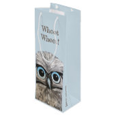 Florida Burrowing Owl Painting Wijn Cadeautas (Achterkant Gekanteld)