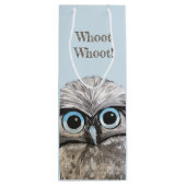 Florida Burrowing Owl Painting Wijn Cadeautas (Achterkant)