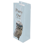 Florida Burrowing Owl Painting Wijn Cadeautas (Voorkant Gekanteld)