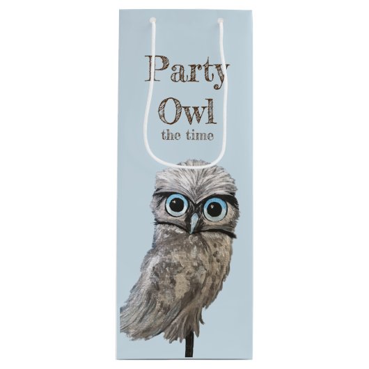 Florida Burrowing Owl Painting Wijn Cadeautas (Voorkant)