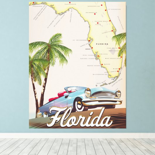 Florida Canvas Afdruk (Insitu (Houten vloer))
