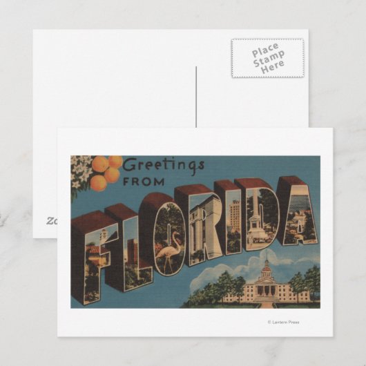 Florida (Capital Building) - Grote Letter Briefkaart (Voorkant / Achterkant)