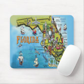 Florida Cartoon Map Muismat (Met muis)