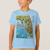 Florida Cartoon Map T-shirt (Voorkant)