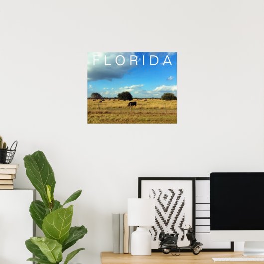 Florida Cattle Poster (Thuiskantoor)