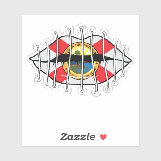 Florida-censuur - Zaagt Lips Spreken niet Sticker (Vel)
