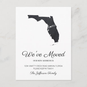 Florida Chalkboard State Map Moving Briefkaart