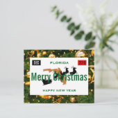 Florida Christmas Bord personaliseren Feestdagenkaart (Staand voorkant)