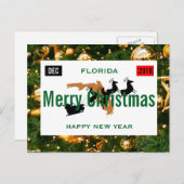 Florida Christmas Bord personaliseren Feestdagenkaart (Voorkant / Achterkant)