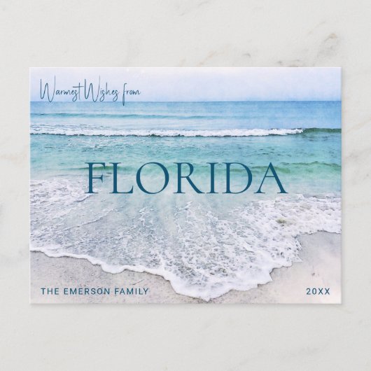 FLORIDA CHRISTMAS CARD | BRIEFKAART BEACH THEMED (Voorkant)