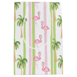 Florida Christmas Flamingo in Santa Hat Medium Cadeauzakje