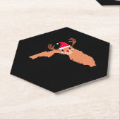 FLORIDA Christmas Pet Antler Rode neus rendieren Kartonnen Onderzetters (Schuin)