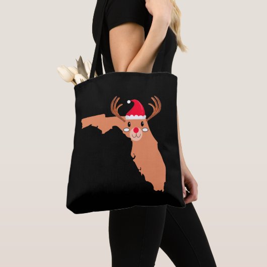 FLORIDA Christmas Pet Antler Rode neus rendieren Tote Bag (Dichtbij)