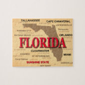 Florida Cities and Towns State Pride Map Legpuzzel (Horizontaal)