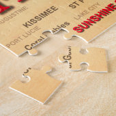 Florida Cities and Towns State Pride Map Legpuzzel (Zijkant)