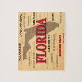 Florida Cities and Towns State Pride Map Legpuzzel (Verticaal)