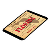 Florida Cities and Towns State Pride Map Magneet (Linkerzijde)
