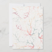 Florida Coastal Beach Waterverf bruiloft Kaart (Achterkant)