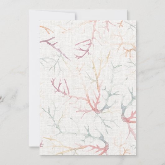 Florida Coastal Beach Waterverf bruiloft Kaart (Achterkant)