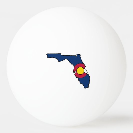 Florida Colorado vlag ping pong bal Pingpongbal (Voorkant)