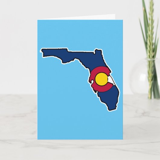  Florida Colorado-vlagwenskaart Kaart (Voorkant)