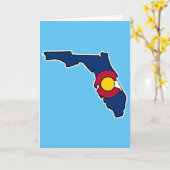  Florida Colorado-vlagwenskaart Kaart (Gele Bloem)