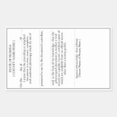 FLORIDA-conforme Notariële verklaring Gecertificee Rechthoekige Sticker (Voorkant)