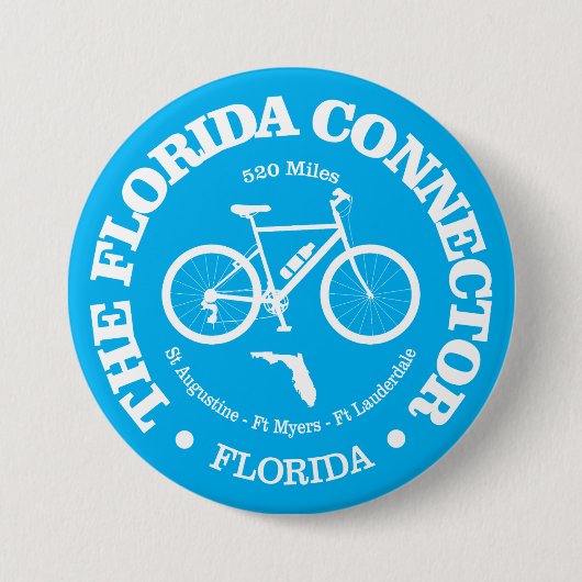 Florida Connector Trail (fietsen) Ronde Button 7,6 Cm (Voorkant)