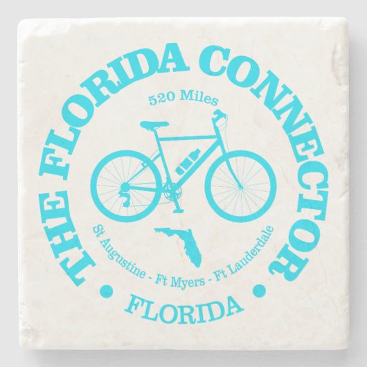 Florida Connector Trail (fietsen) Stenen Onderzetter (Voorkant)