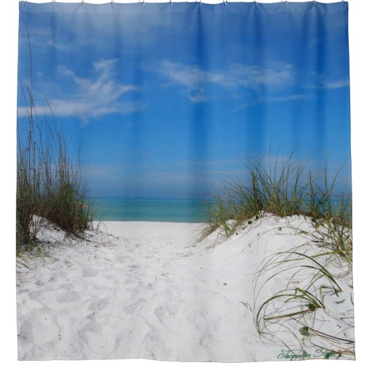 Florida Coquina Duinen Douchegordijn (Voorkant)