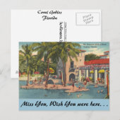 Florida, Coral Gables, Venetian Pool Briefkaart (Voorkant / Achterkant)
