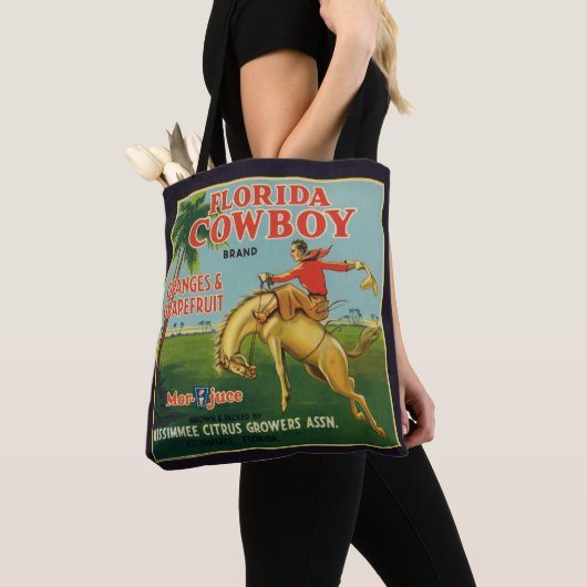 Florida Cowboy Merk Sinaasappels en Grapefruit Lab Tote Bag (Dichtbij)